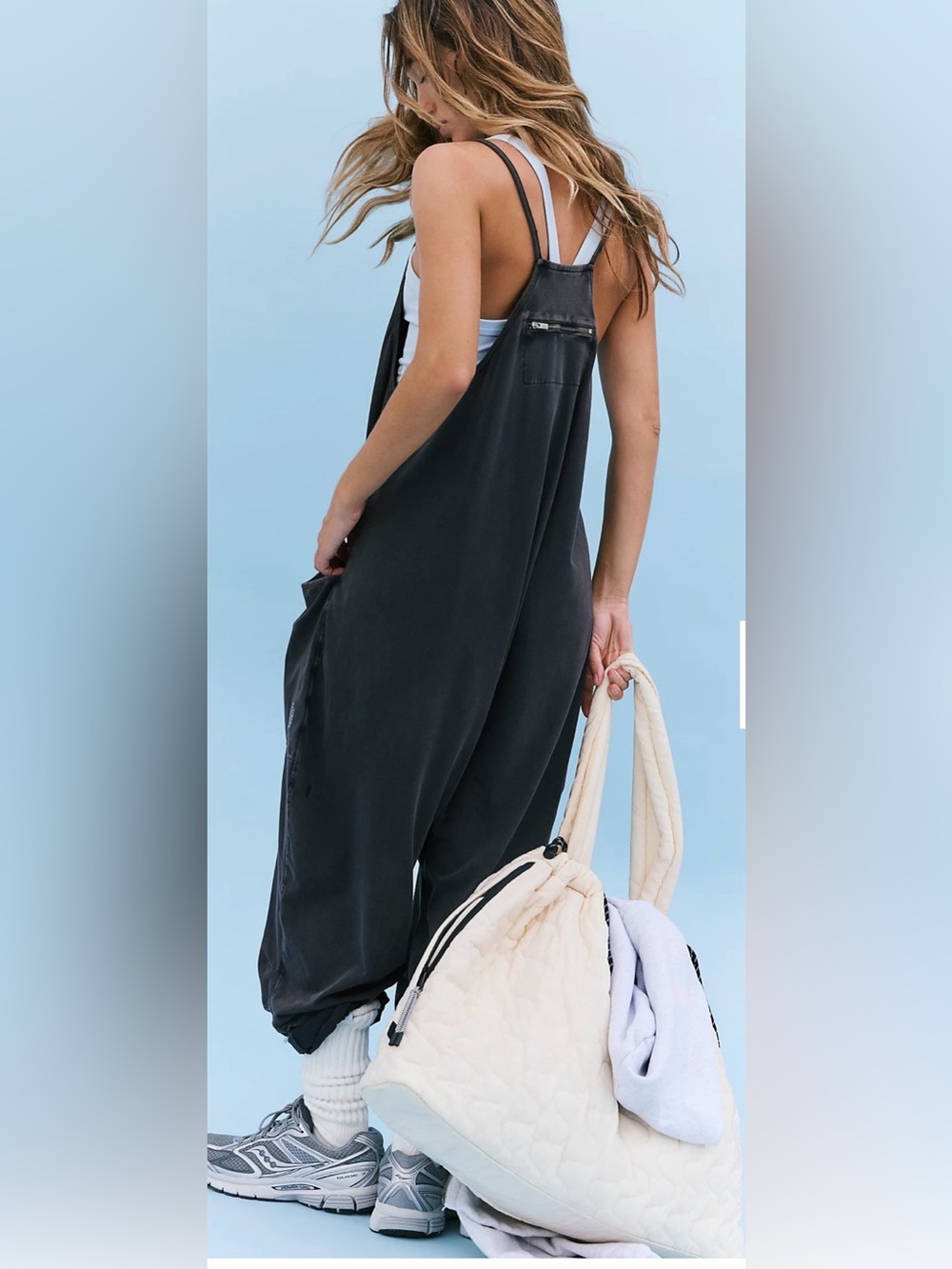 Free People gray Cotton Tank Overalls - Picture 8 of 9